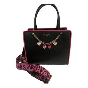 💥 Karl Lagerfeld Paris Love Hearts Leather Crossbody Bag - NWT